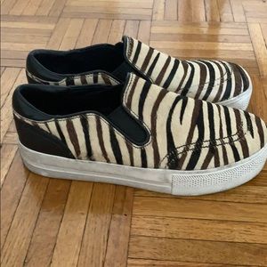Ash Jungle zebra pony slip on sneakers